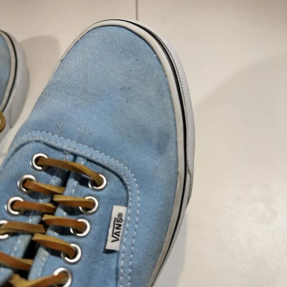 Vans Authentic Brushed Twill Baby Blue Unisex Sneakers M7/W8.5